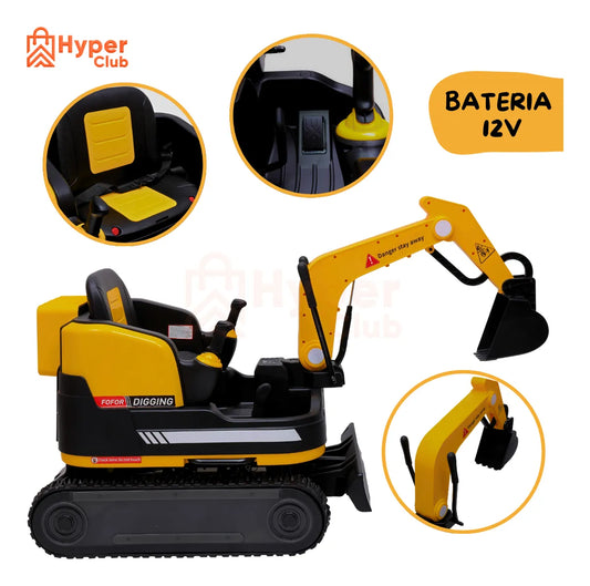 12V Electric Excavator Mini Tractor with Remote Control
