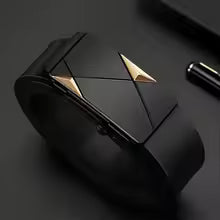 Stylish men's PU leather belt 